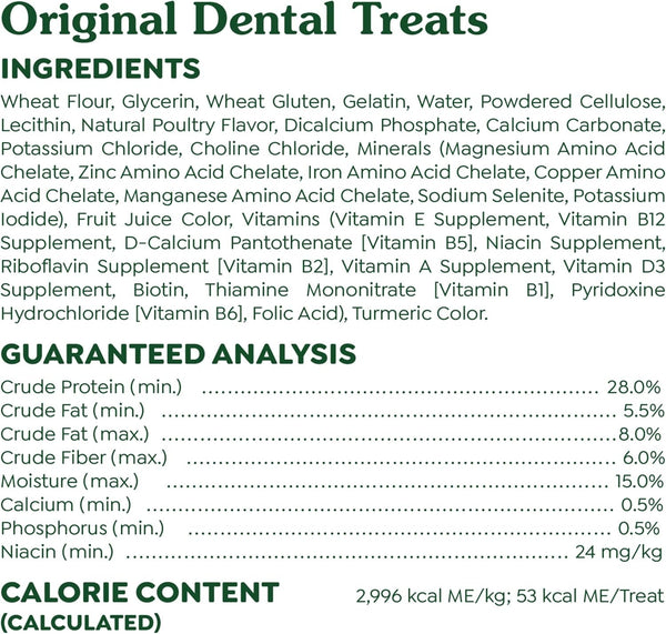 GREENIES - Original Petite Dental Dog Treats - 45 Count