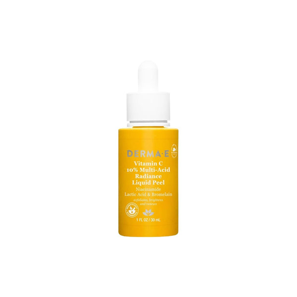 DERMA E - Vitamin C, 10% Multi-Acid Radiance Liquid Peel - 1 fl oz (30 ml)