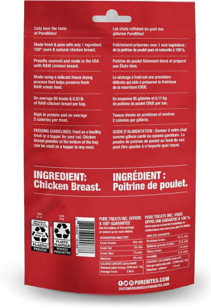 PUREBITES - Chicken Freeze Dried Cat Treats - 1.09 oz (31 g)