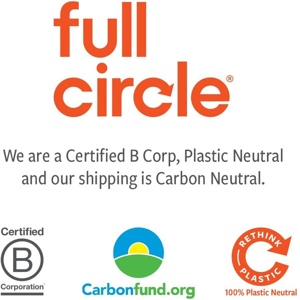 Full Circle Bubble Up ceramic soap dispenser & dish brush set, White Dish, Green Brush