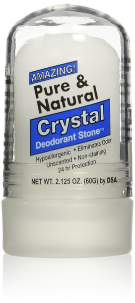 PURE & NATURAL - Mini Travel Size Crystal Deodorant Stick - 2.125 oz (60 g)