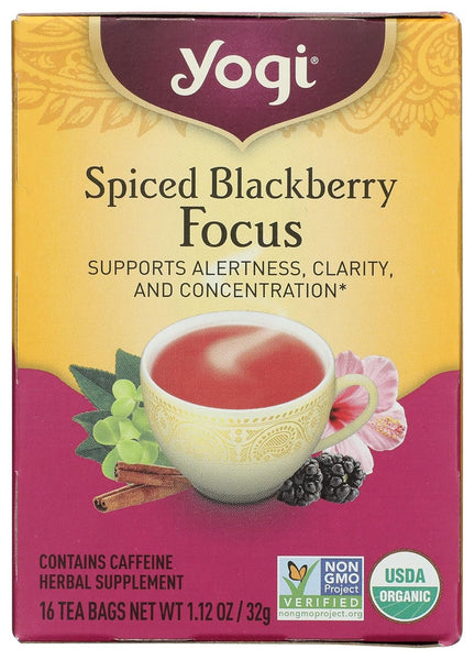 YOGI TEA - Yogi Tea Spiced Blackberry Focus - 16 Tea Bags