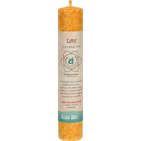 ALOHA BAY - Candle Chakra Pillar LoveOrange