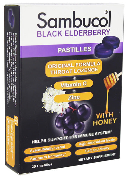 SAMBUCOL - Black Elderberry Pastilles Original Formula