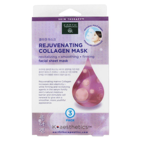 EARTH THERAPEUTICS - Rejuvenating Collagen Facial Sheet Mask