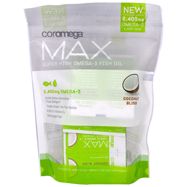 COROMEGA - Max Super High Concentrate Omega-3 Fish Oil Coconut Bliss