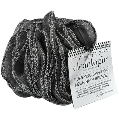 CLEANLOGIC - Purifying Charcoal Mesh Bath Sponge