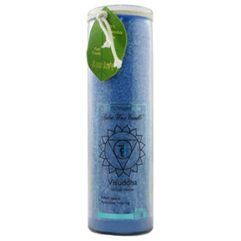 ALOHA BAY - Palm Wax Candles Chakra Jars Unscented, Visuddha-Blue