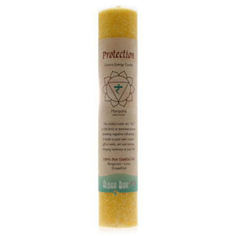 ALOHA BAY - Candle Chakra Pillars Protection Yellow
