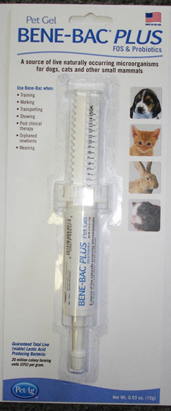 Bene-Bac Plus Pet Gel 15 gm.  - 1 Syringe