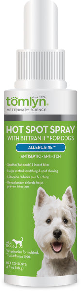 TOMLYN - Allercaine Antiseptic Anti-Itch Spray for Dogs