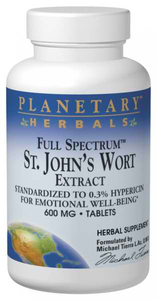 Planetary Herbals St Johns Wort Extract Full Spectrum 600 mg