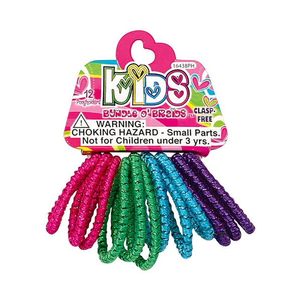 SHALOM - Kids Bundle O' Braids Clasp Free Elastic Ponyholders