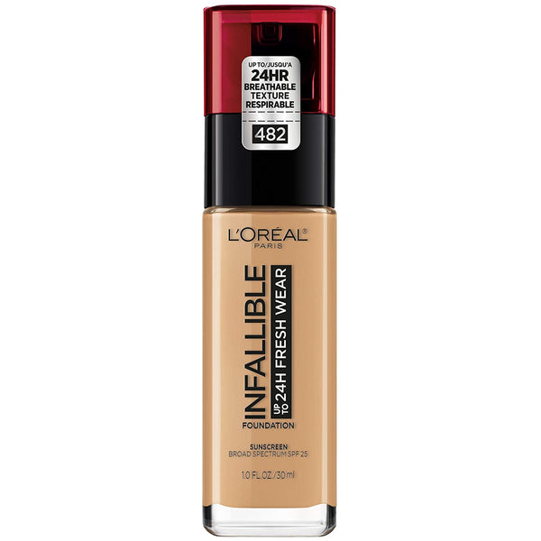 L'OREAL - Infallible 24 Hour Fresh Wear Foundation Lightweight Radiant Sun 482