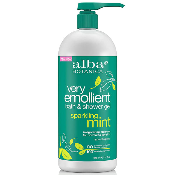 ALBA BOTANICA - Very Emollient Bath & Shower Gel Sparkling Mint