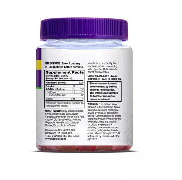 NATROL - MelatoninMax Blueberry 10mg - 50 Gummies