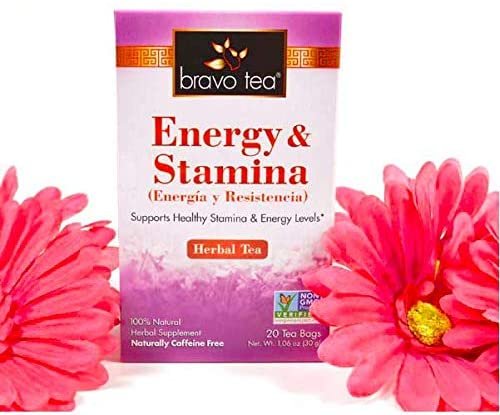 BRAVO TEAS - Energy & Stamina Herbal Tea - 20 Tea Bags